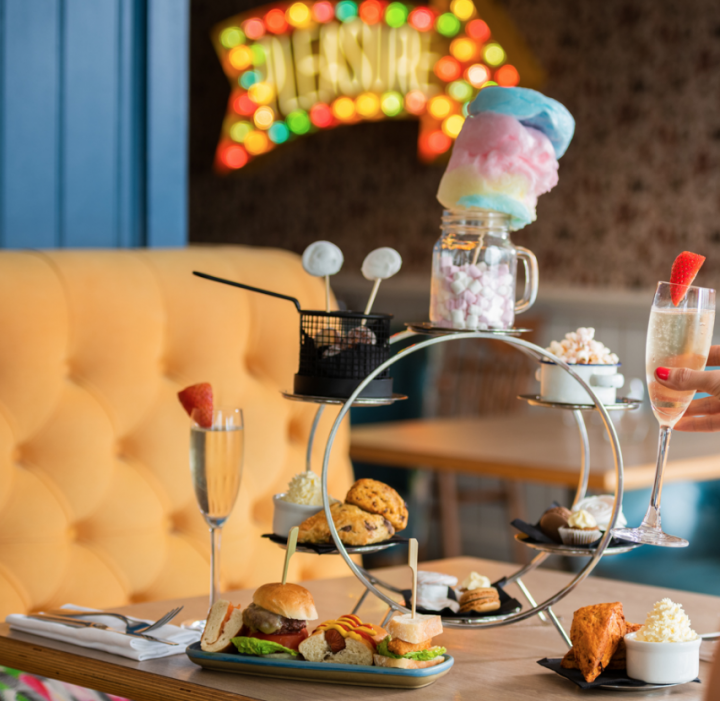 The Brighton Pier Inspired Afternoon Tea With Candy Floss And Popcorn